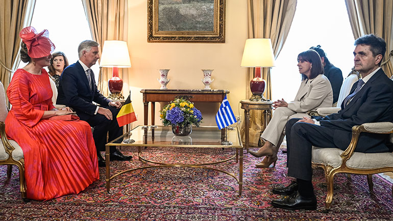 Τι συζήτησε η Πρόεδρος της Δημοκρατίας με το βασιλικό ζεύγος του Βελγίου