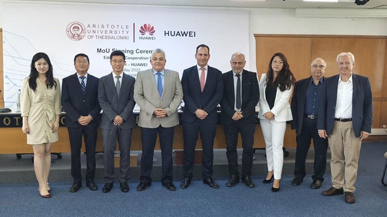 Σύναψη Μνημονίου Συνεργασίας μεταξύ του Αριστοτέλειου Πανεπιστημίου Θεσσαλονίκης και της Huawei