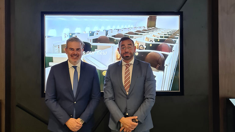 Από τη συνάντηση του Γενικού Γραμματέα του ΕΟΤ, Δ. Φραγκάκη, με τον Γενικό Διευθυντή της Etihad Airway, Ahmad Deed.