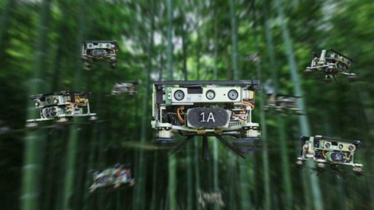 Σμήνος drone πετάει σε πυκνό δάσος αυτόνομα χωρίς συγκρούσεις