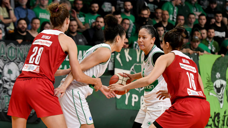 Μπάσκετ: Καταιγιστικός ο Ολυμπιακός στον τρίτο τελικό της Α1 γυναικών, 87-54 τον Παναθηναϊκό