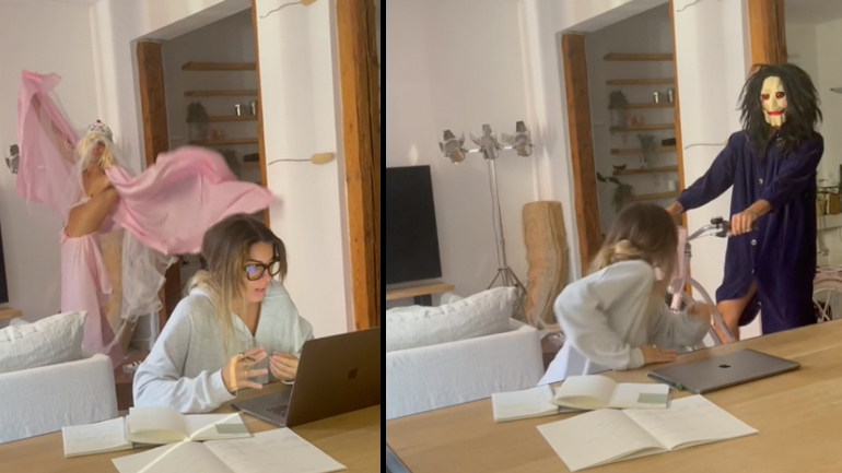 Κατά τη διάρκεια μιας τηλεδιάσκεψης 