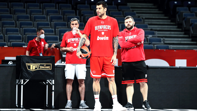 Έτοιμοι σωματικά, πνευματικά και ψυχολογικά για την Εφές δήλωσαν οι παίκτες του Ολυμπιακού