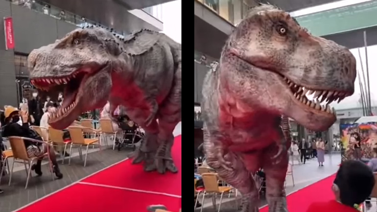 Τυραννόσαυρος σε ένα εμπορικό κέντρο 