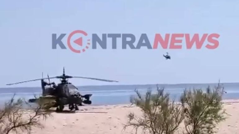 Επισκευάστηκε και επιστρέφει στη βάση του το ελικόπτερο Apache από την Εύβοια