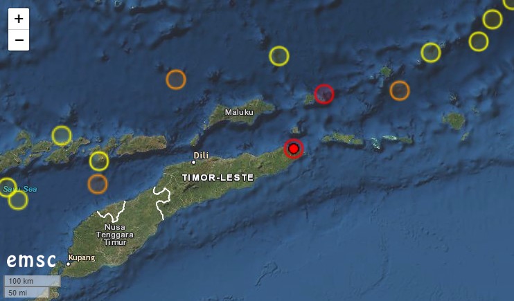 Σεισμός 6,1 βαθμών στα ανοικτά του Ανατολικού Τιμόρ – Yπάρχει ενδεχόμενο να προκληθεί τσουνάμι