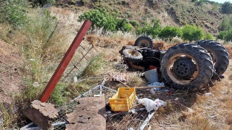 Ηράκλειο: Αγρότης καταπλακώθηκε από το τρακτέρ του