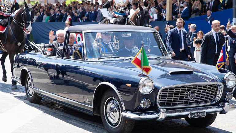 Με την Προεδρική Lancia Flaminia στη «Γιορτή της Δημοκρατίας» της Ιταλίας 