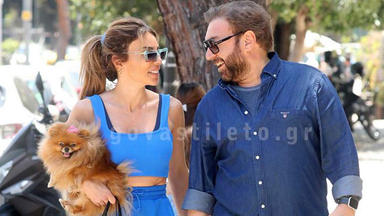 Κέλλυ Κελεκίδου-Μάκης Πουνέντης: Μεσημεριανή βόλτα στη Γλυφάδα