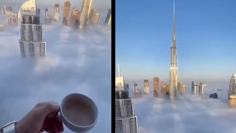 Πίνοντας καφέ πάνω από τα σύννεφα