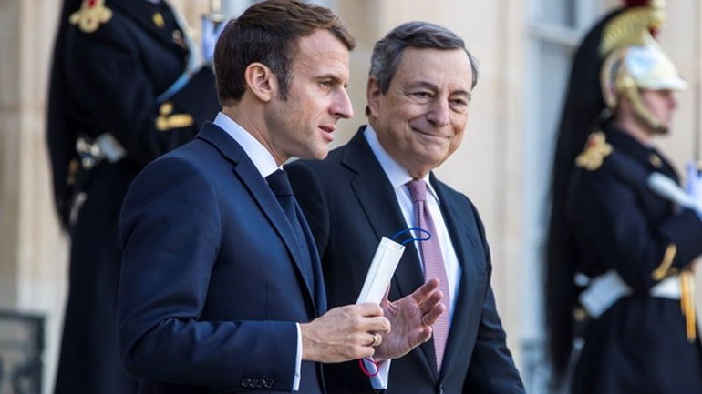 Δείπνο εργασίας θα έχει σήμερα το βράδυ στο Παρίσι ο Μακρόν με τον Ντράγκι