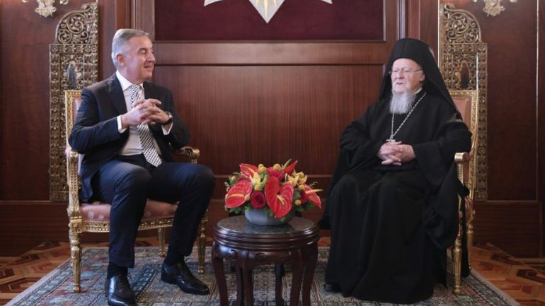 Συνάντηση του Οικουμενικού Πατριάρχη με τον Πρόεδρο του Μαυροβουνίου