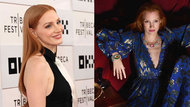 Η Jessica Chastain εντυπωσιάζει στη νέα καμπάνια κοσμημάτων του οίκου Gucci