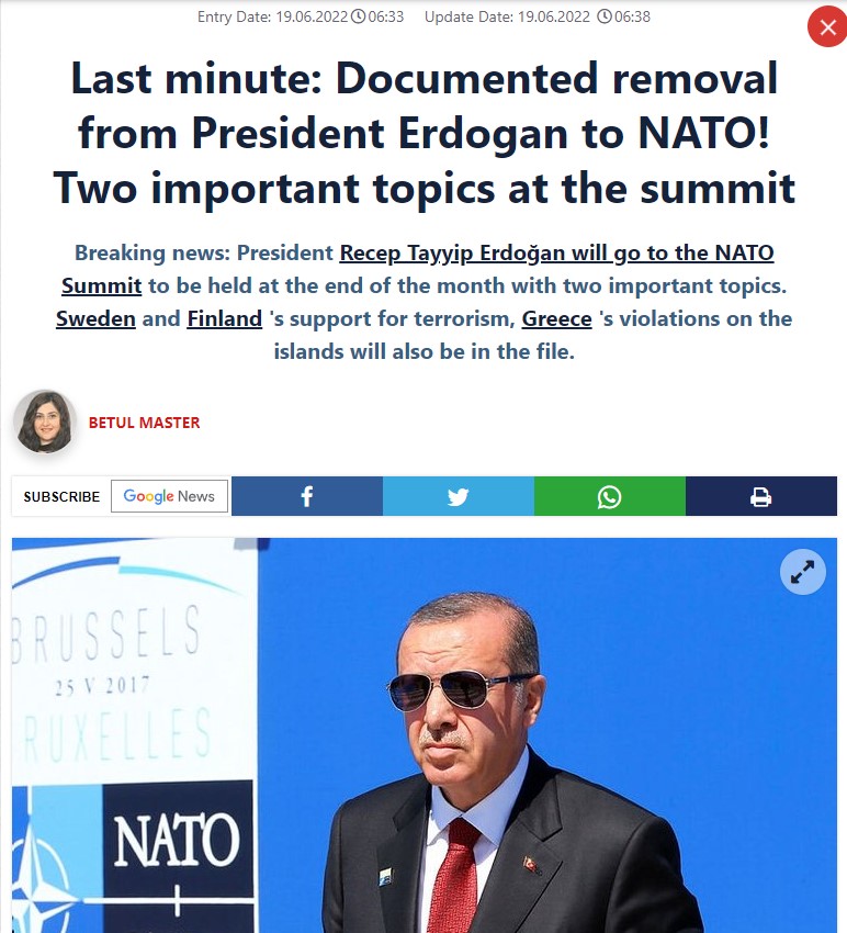 Από την ιστοσελίδα «Sabah»