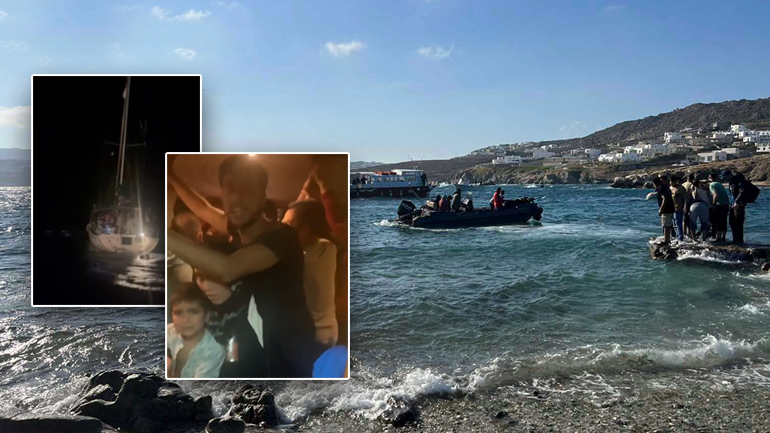 Μεγάλη επιχείρηση διάσωσης μεταναστών ανοιχτά της Μυκόνου