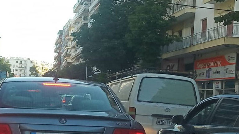 Θεσσαλονίκη: Κυκλοφοριακή συμφόρηση μετά από τροχαίο στη Βασ. Όλγας