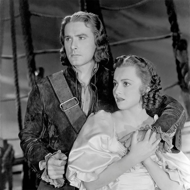 Ο Έρολ Φλιν με την Ολίβια ντε Χάβιλαντ στην ταινία «Captain Blood» (1935)