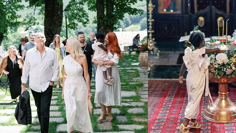 Χριστίνα Κοντοβά: Οι νέες φωτογραφίες από την παραμυθένια βάπτιση της Ada στο Νυμφαίο