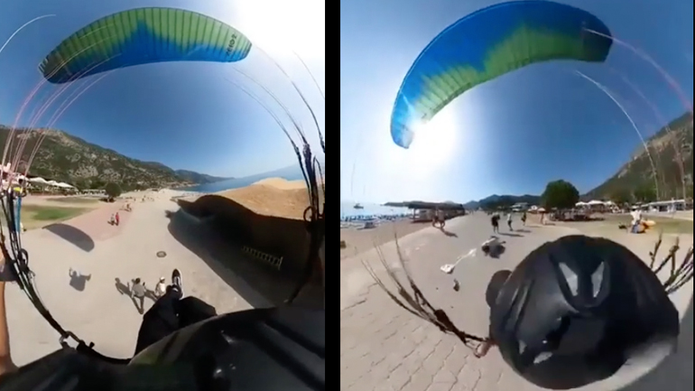 Αλεξίπτωτο πλαγιάς χτυπά πεζό