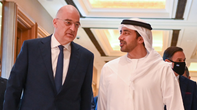 Συνάντηση Δένδια με Εμιρατινό ΥΠΕΞ: Στο επίκεντρο η εμβάθυνση των στρατηγικών σχέσεων