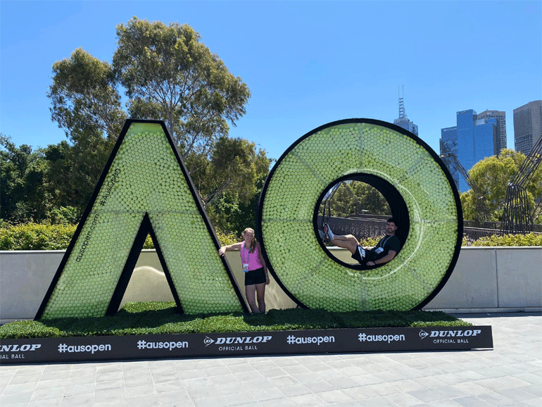 Η Δέσποινα και ο Δημήτρης Παπαμιχαήλ στο Όπεν της Αυστραλίας