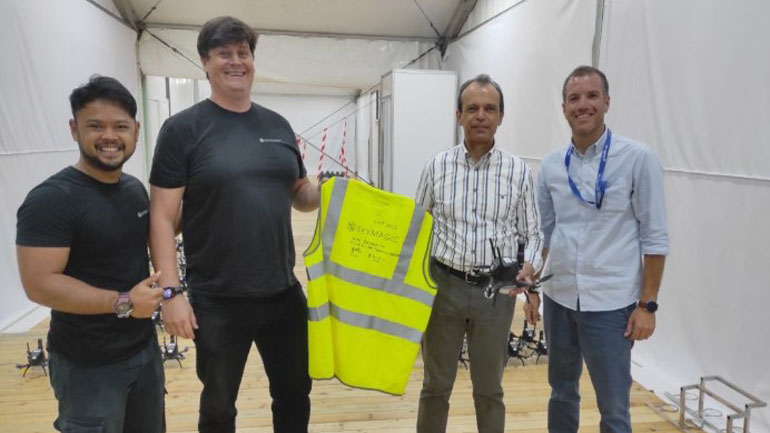 Επίσκεψη του Διοικητή της Υ.Π.Α στις προετοιμασίες του Drone Show στο SNF Nostos Festival 2022