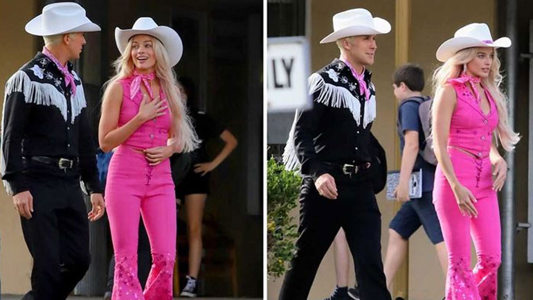 Margot Robbie – Ryan Gosling: Νέες φωτογραφίες από τα γυρίσματα της ταινίας «Barbie»