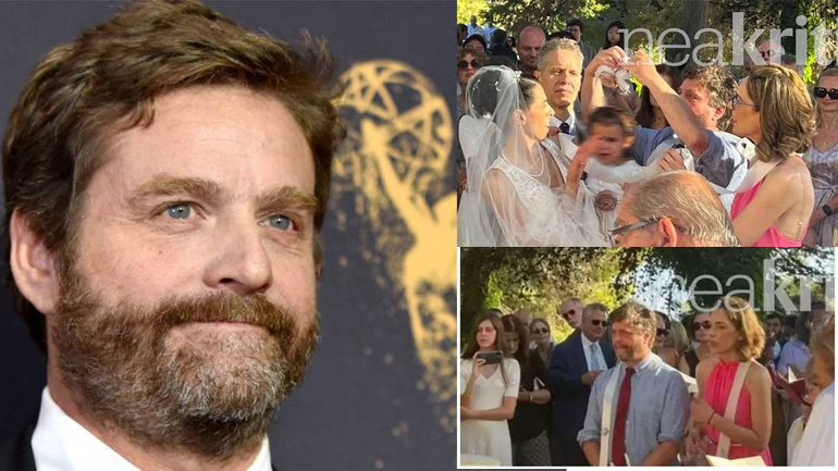 Ο Ζακ Γαλιφιανάκης έγινε νονός στην Κρήτη! Δείτε φωτογραφίες