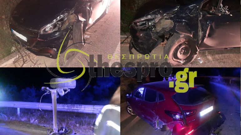 Σφοδρή σύγκρουση οχημάτων στα Σύβοτα Θεσπρωτίας