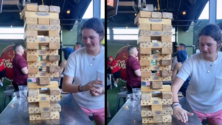 Εντυπωσιακή κίνηση στο Jenga