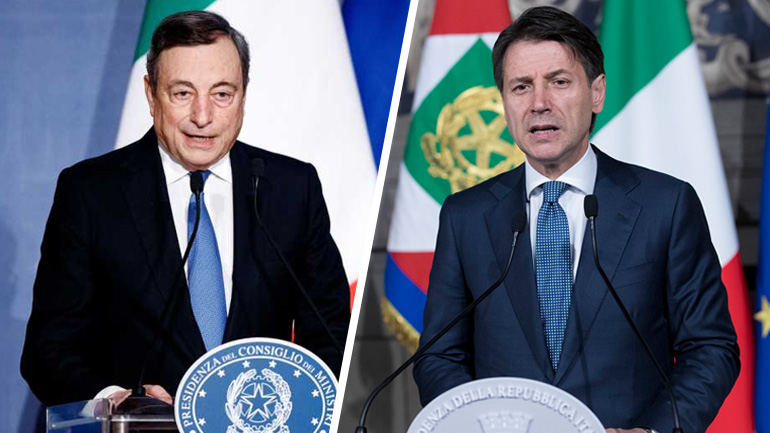 Συνάντηση Κόντε-Ντράγκι: Τα Πέντε Αστέρια θέλουν να παραμείνουν στην κυβέρνηση