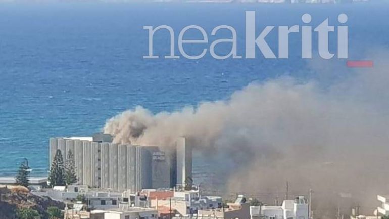 Ηράκλειο: Μεγάλη φωτιά σε ξενοδοχείο στο Κοκκίνη Χάνι