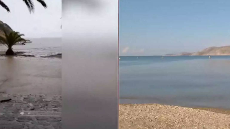 Σκύρος: Εικόνες πριν και μετά την καταστροφική κακοκαιρία – Σε κατάσταση έκτακτης ανάγκης το νησί