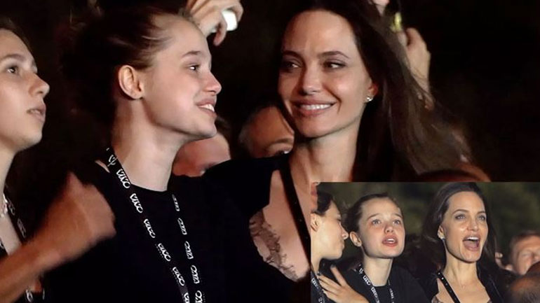 Angelina Jolie: Ροκάρει με την κόρη της Shiloh στη συναυλία των Maneskin στη Ρώμη