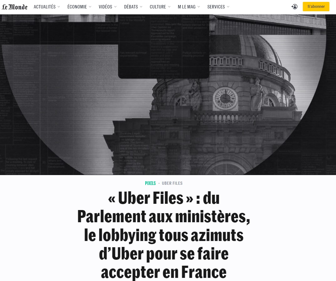 Το πρωτοσέλιδο της «Le Monde»