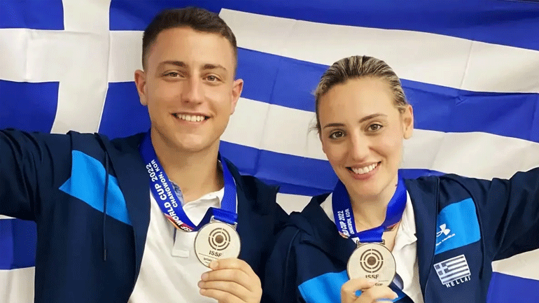 Σκοποβολή: Αργυρό μετάλλιο για τα αδέλφια Κορακάκη στο παγκόσμιο κύπελλο