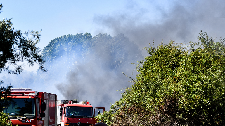 Αναζωπύρωση της πυρκαγιάς στο Ρέθυμνο