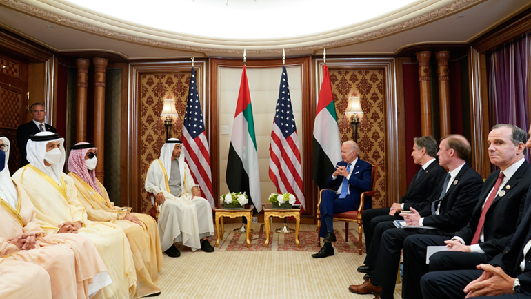 Συναντήσεις του Μπάιντεν  με τους ηγέτες Ιράκ, Αιγύπτου, ΗΑΕ, και Σ. Αραβίας