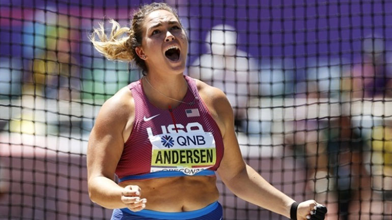 Όρεγκον 2022: Ισοπεδωτική η Άντερσεν στον τελικό της σφυροβολίας