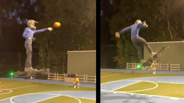 Παίζοντας μπάσκετ πάνω σε ένα drone