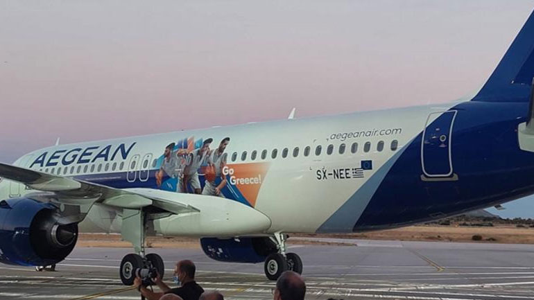 Μπάσκετ: Ανανέωση της συνεργασίας ΕΟΚ- AEGEAN και αποκαλυπτήρια του αεροσκάφους της Εθνικής Ανδρών