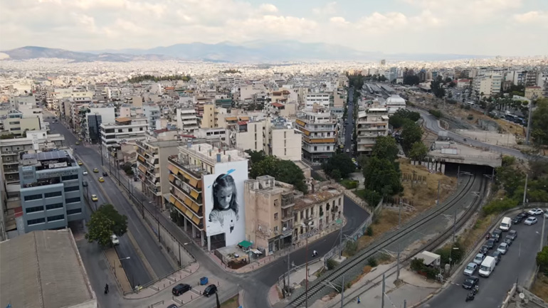 ΙΝΟ: To νέο σχέδιο του διεθνούς φήμης street artist σε τοίχο της Αθήνας