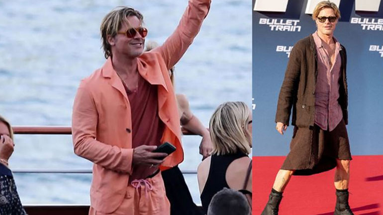 Brad Pitt: Η εμφάνιση στην πρεμιέρα του Bullet Train με… φούστα!