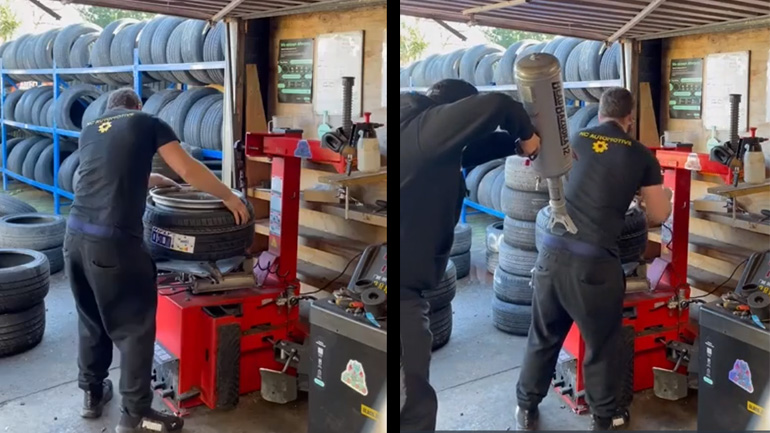 Φάρσα με ένα Bazooka ελαστικών