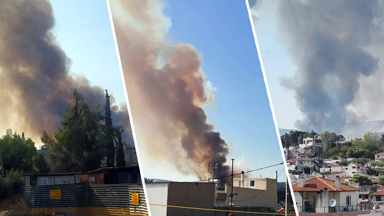 Περιορίστηκε η φωτιά στη Μάνδρα