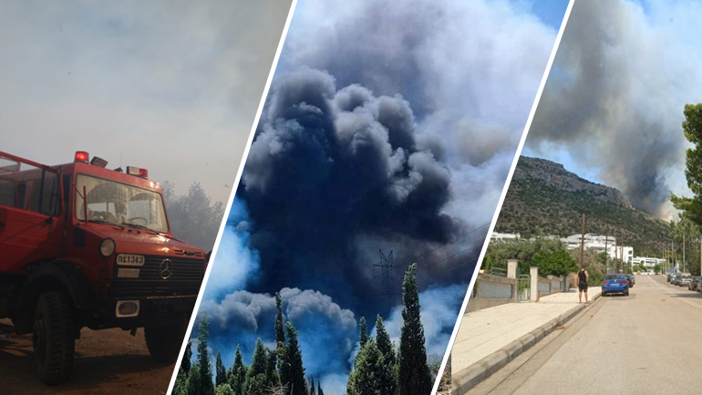 Μάχη με τις φλόγες στο Δίστομο