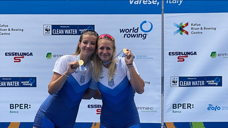 Κωπηλασία: «Χρυσές» και με παγκόσμιο ρεκόρ στην Ιταλία οι Μπούρμπου και Φράγκου