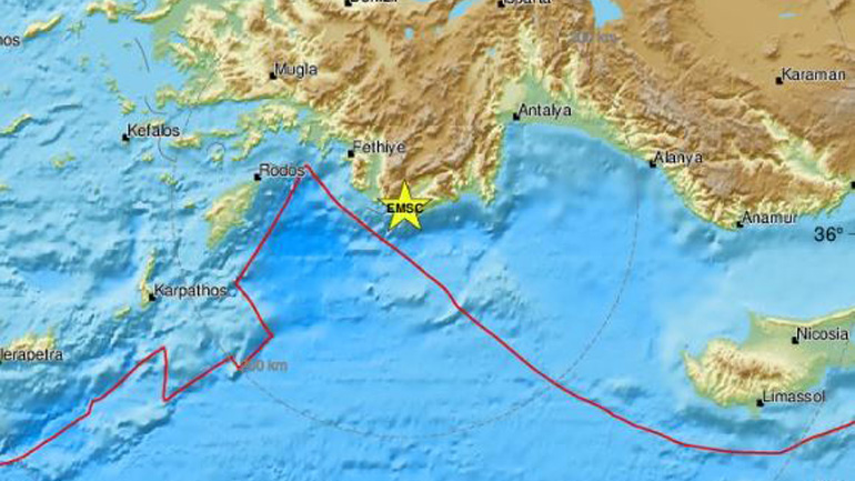 Σεισμός 4,3 Ρίχτερ κοντά στο Καστελλόριζο