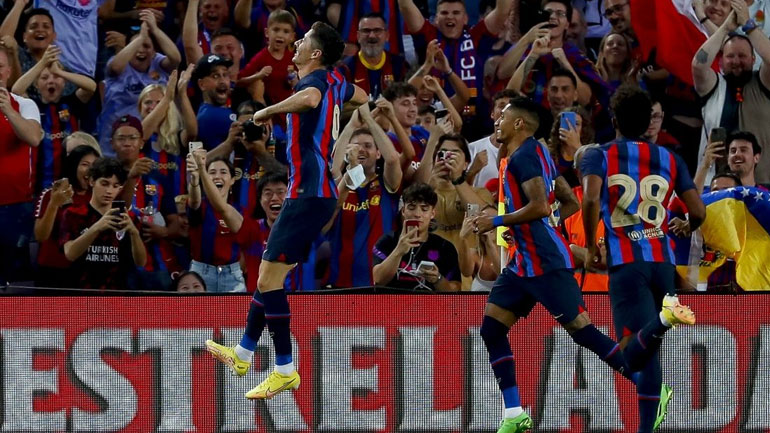 Πρώτο γκολ για τον Λεβαντόφσκι με την Μπαρτσελόνα!