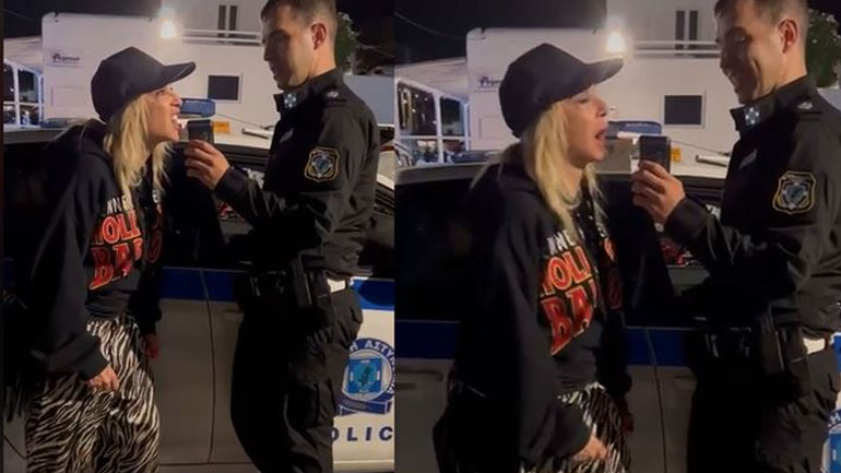 Άννα Βίσση: Η στιγμή που κάνει αλκοτεστ μπροστά στην κάμερα
